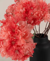 Zijden kunstbloemen boeket Kersenbloesem Koraal