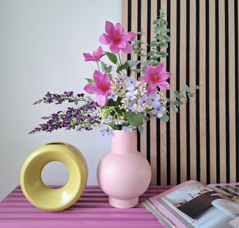 Zijden kunstbloemen boeket Lavender Skies