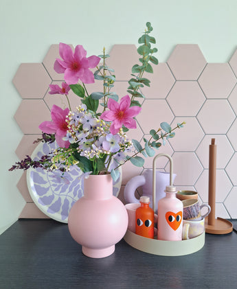 Zijden kunstbloemen boeket Lavender Skies