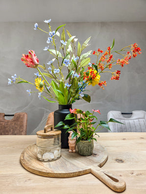Zijden kunstbloemen boeket Lemonade Garden