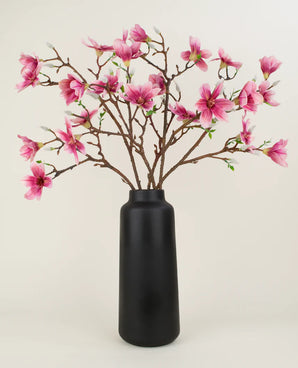 Zijden kunstbloemen boeket Magnolia roze