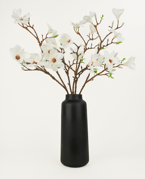 Zijden kunstbloemen boeket Magnolia wit