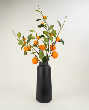 Zijden kunstbloemen boeket Mandarijn