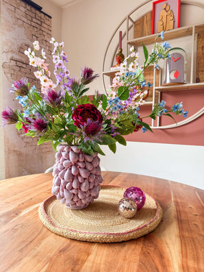 Zijden kunstbloemen boeket Moonlit Meadow