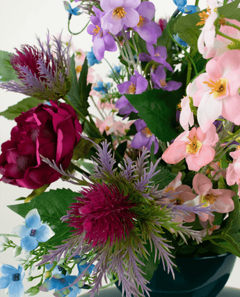 Zijden kunstbloemen boeket Moonlit Meadow