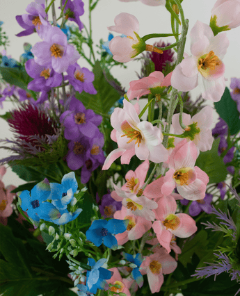 Zijden kunstbloemen boeket Moonlit Meadow