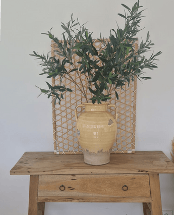 Zijden kunstbloemen boeket Olijftakken