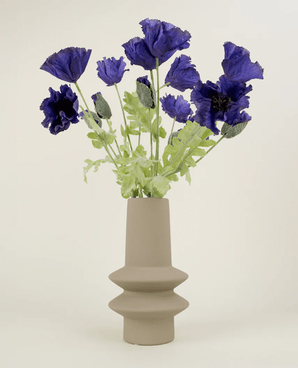 Zijden kunstbloemen boeket Poppy Paars