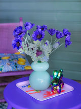 Zijden kunstbloemen boeket Poppy Paars