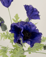 Zijden kunstbloemen boeket Poppy Paars