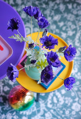 Zijden kunstbloemen boeket Poppy Paars