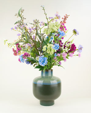 Zijden kunstbloemen boeket Purple Rain