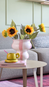 Zijden kunstbloemen boeket Zonnebloem
