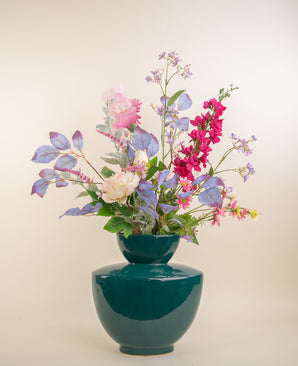 Zijden kunstbloemen boeket Amethyst Romance