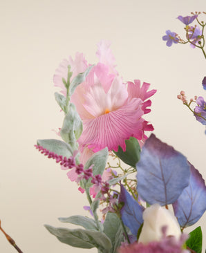 Zijden kunstbloemen boeket Amethyst Romance