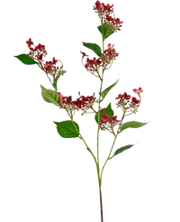 Kunstbloem Wilde Hydrangea 86 cm rood