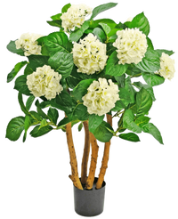 Kunstplant Hortensia UV 85 cm wit