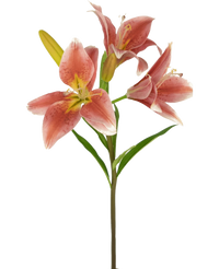 Kunstbloem Aziatische Lelie 66 cm oud roze