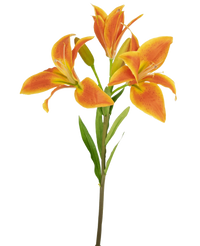 Kunstbloem Aziatische Lelie 66 cm oranje