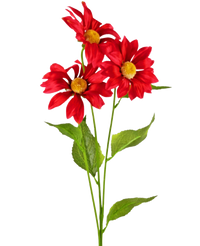 Kunstbloem Madelief 78 cm rood