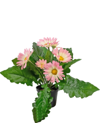 Kunstplant Gerbera UV 28 cm roze