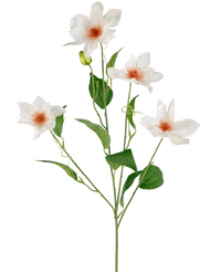 Kunstclematis Real Touch Wit 88cm