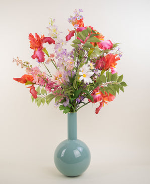 Zijden kunstbloemen boeket Pink Pop